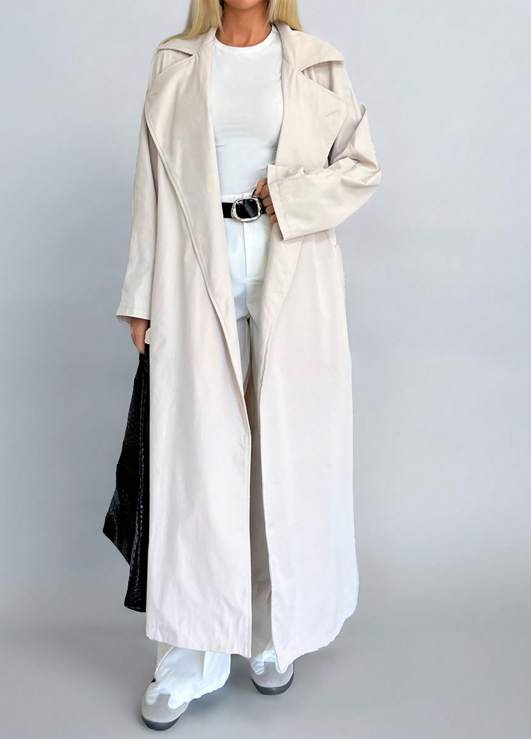 Плащ SHEIN тренчкот без застежки демисезон (332312807)