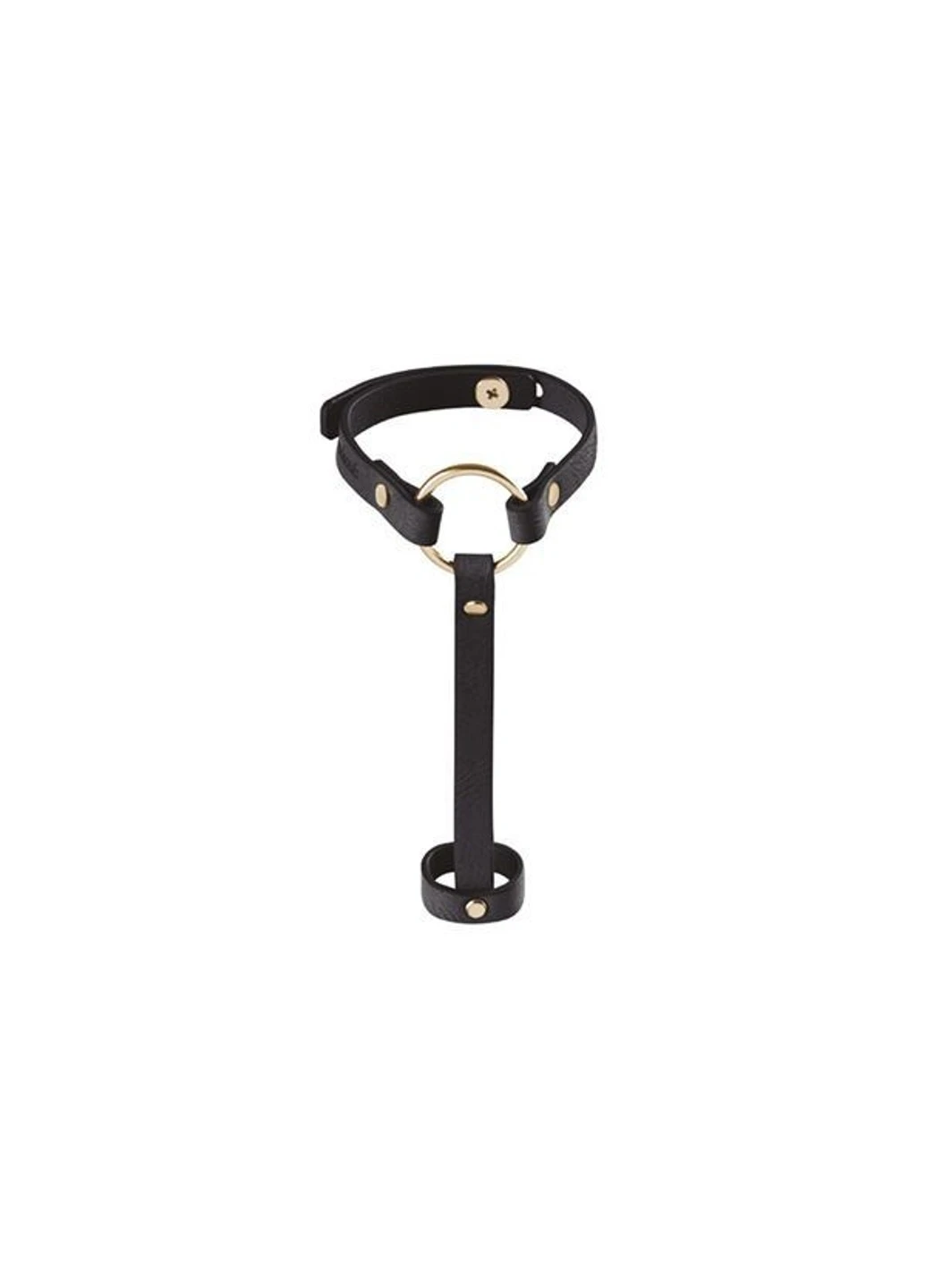 Пара браслетов на запястье и палец MAZE Hand Bracelet Harness Black Bijoux Indiscrets (252383325)