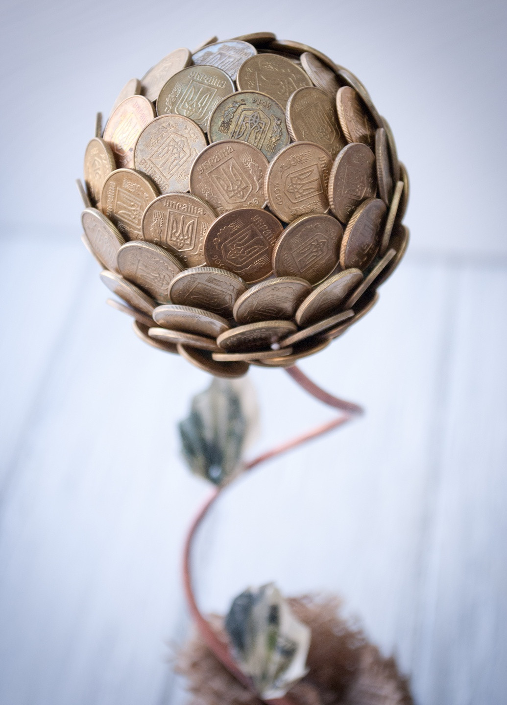 Сувенир статуэтка Топиарий (дерево счастья) из монет маленький ручная работа хенд мейд подарок SuvenirPodarokZP (253740457)