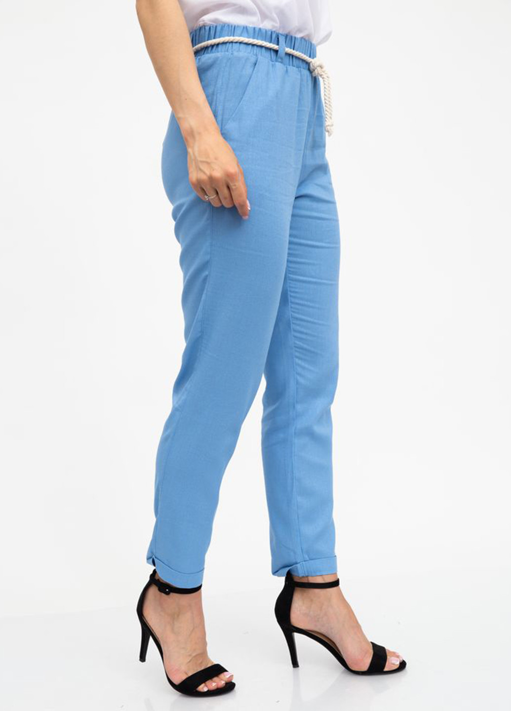 Голубые кэжуал летние зауженные брюки Ager