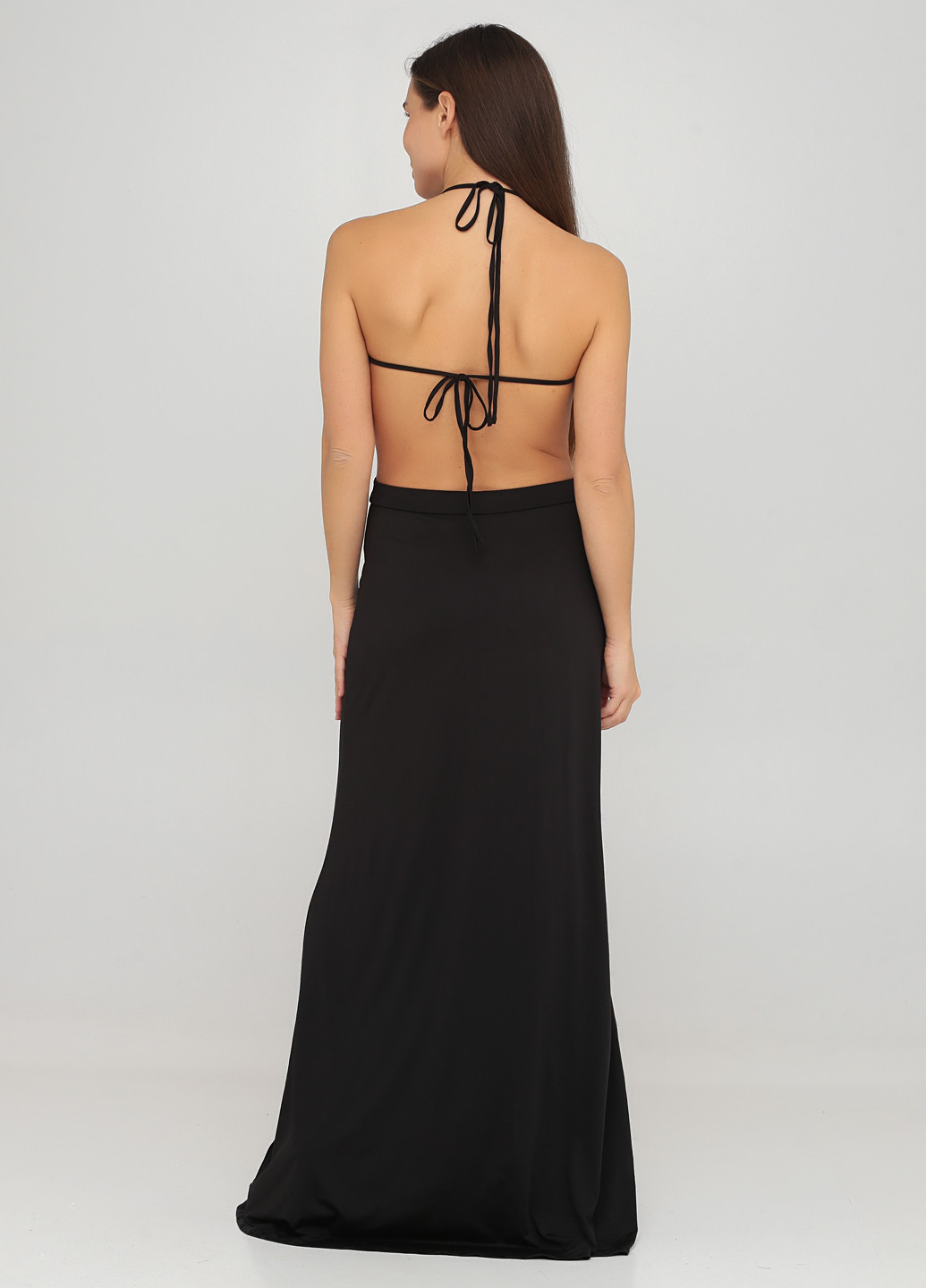 Чорна вечірня сукня з відкритою спиною LOOKBOOK STORE однотонна