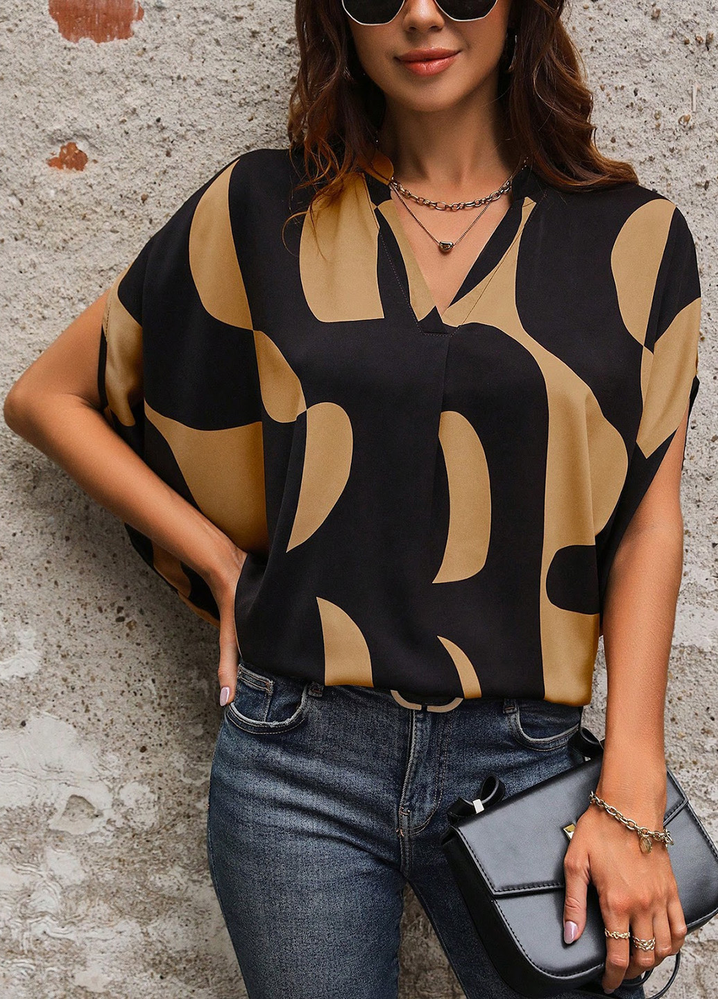 Чорна блуза SHEIN