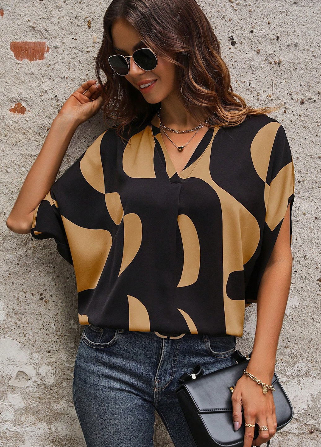 Чорна блуза SHEIN