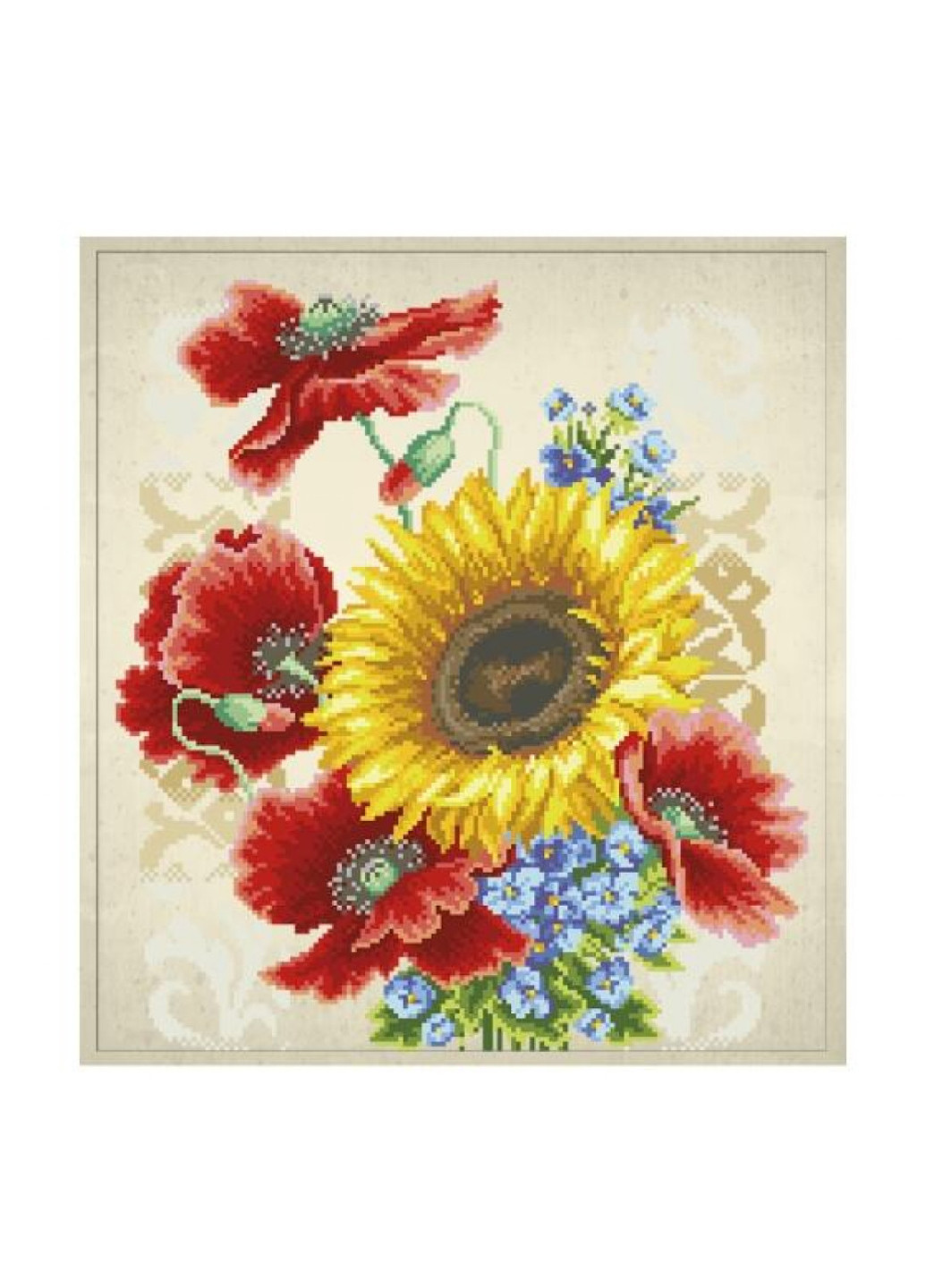 Схема для вышивания бисером Полевые цветы, 31х34 см ВДВ (292304413)