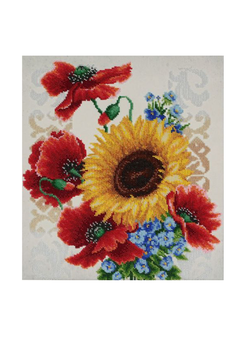 Схема для вышивания бисером Полевые цветы, 31х34 см ВДВ (292304413)