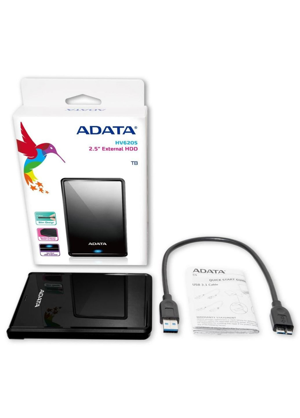 Зовнішній жорсткий диск 2.5 "4TB (AHV620S-4TU31-CBK) ADATA 2.5" 4tb (250054182)