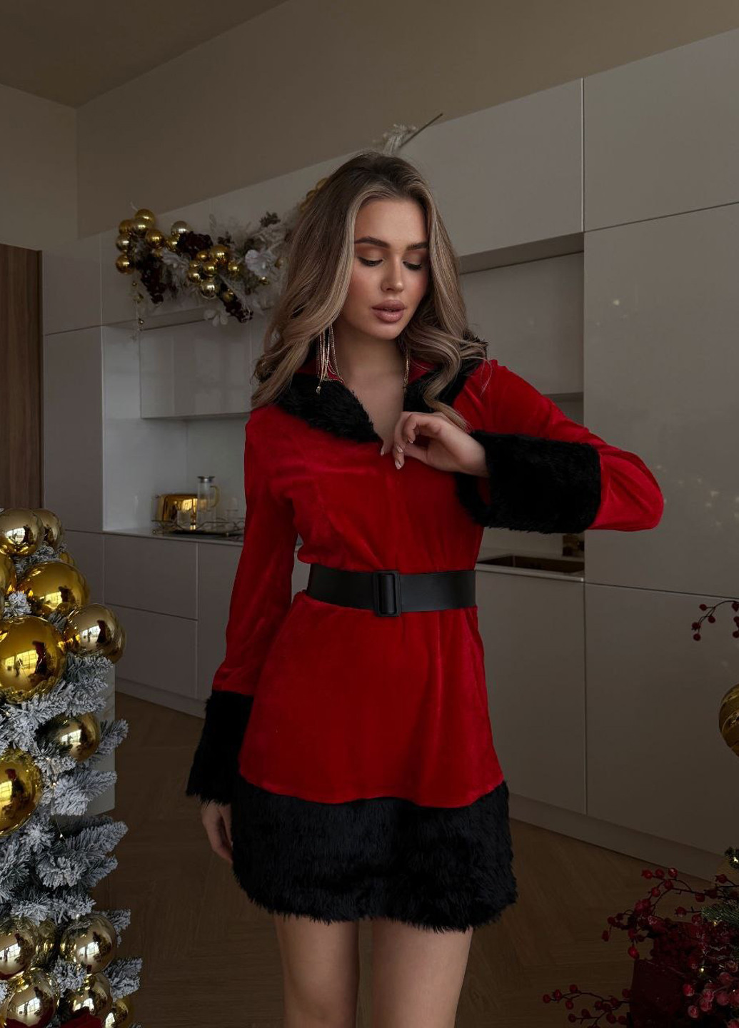 Красное праздничный, карнавальный платье Fashion колор блок