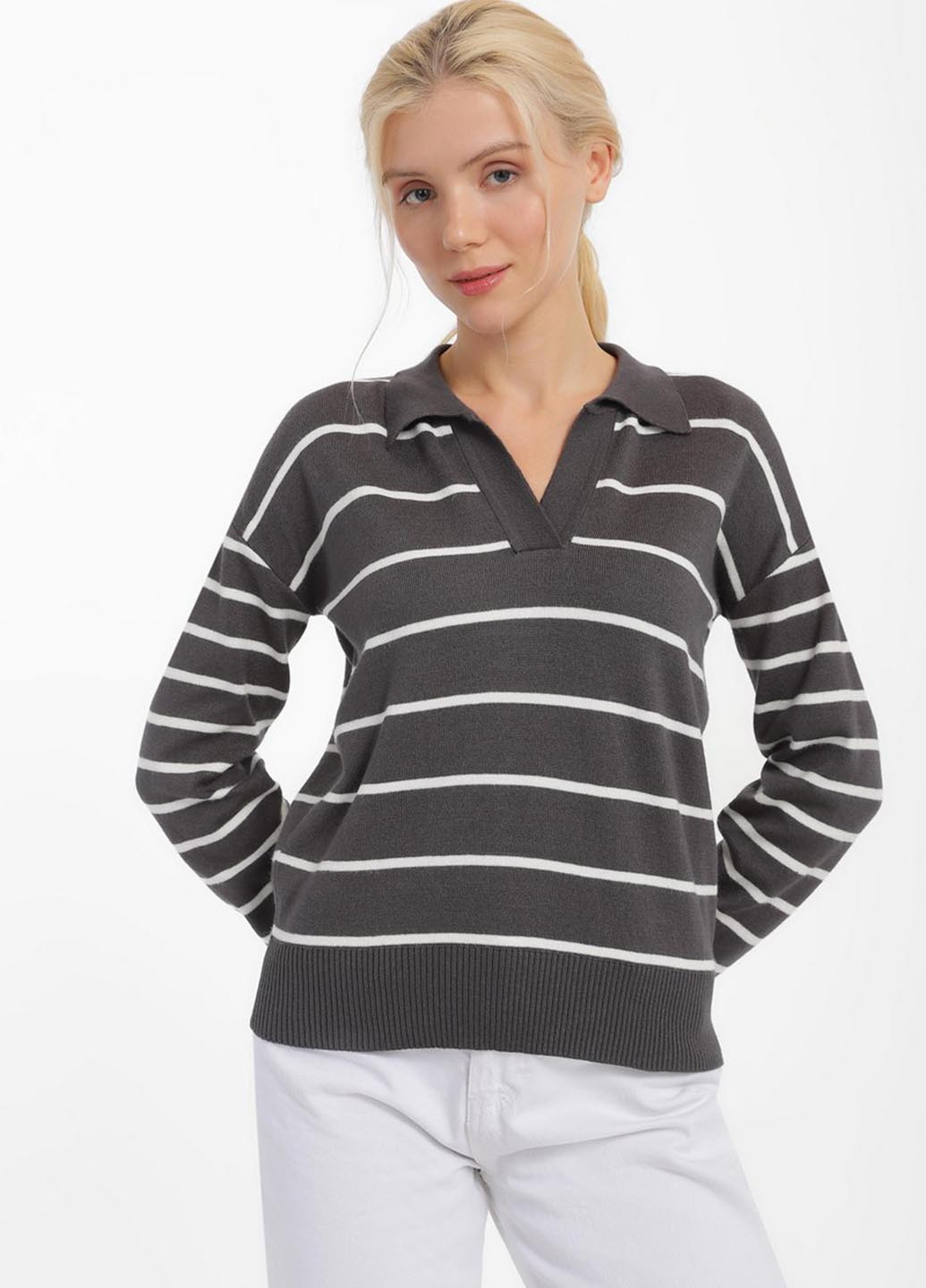 Комбінований демісезонний светр пуловер Sewel