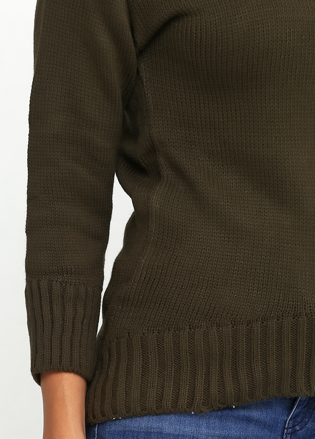 Оливковый (хаки) демисезонный свитер джемпер Imperial