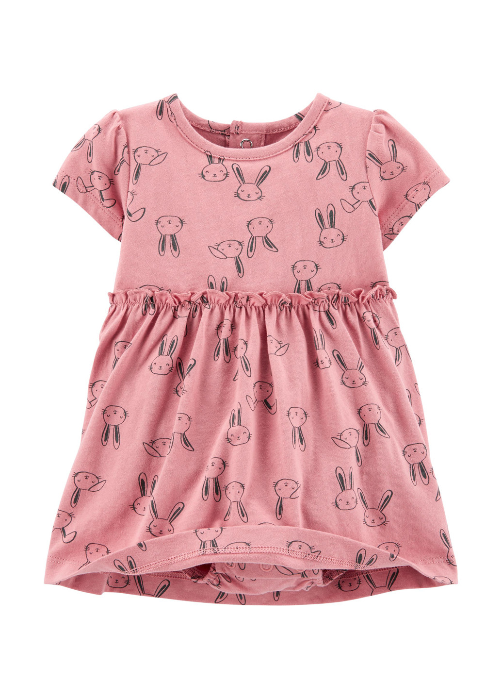 Розовый летний комплект (платье-боди, кардиган) Carter's