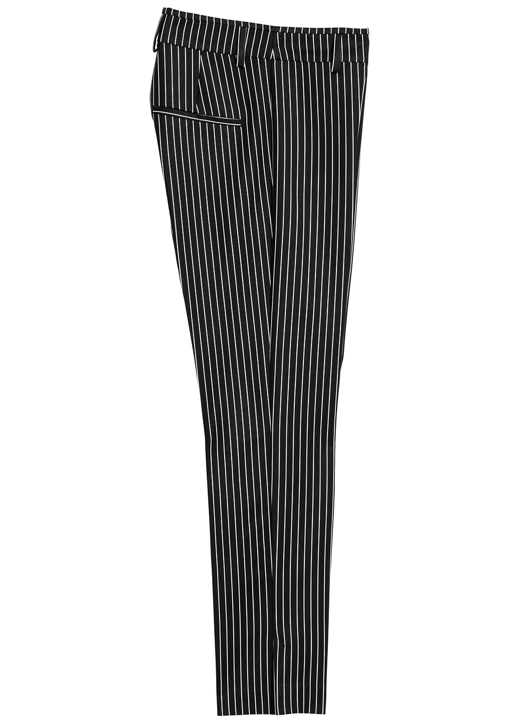 Черно-белые классические демисезонные прямые брюки H&M