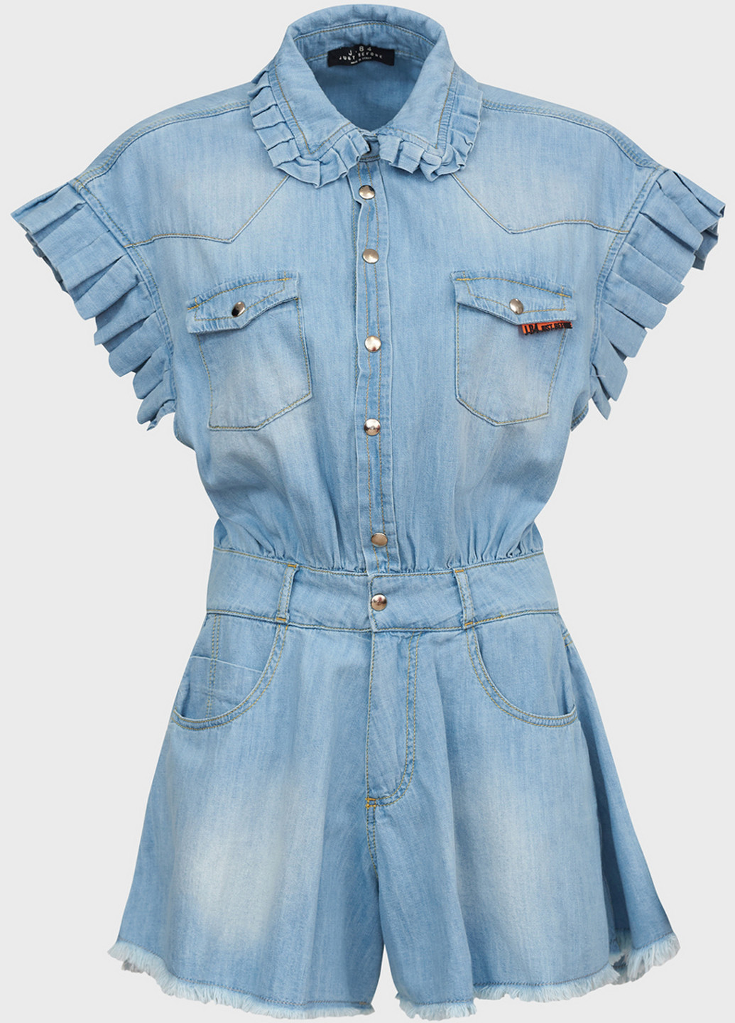 Комбинезон J.B4 (Just Before) голубой кэжуал