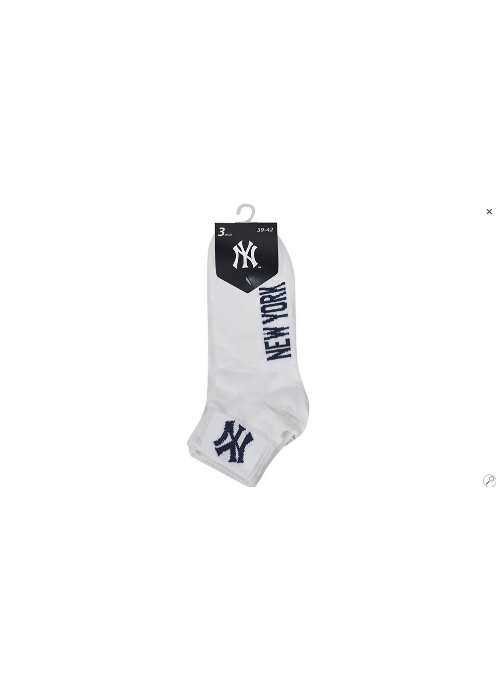 Шкарпетки Quarter 3-pack 39-42 white 15100003-1001 New York Yankees (253683703)