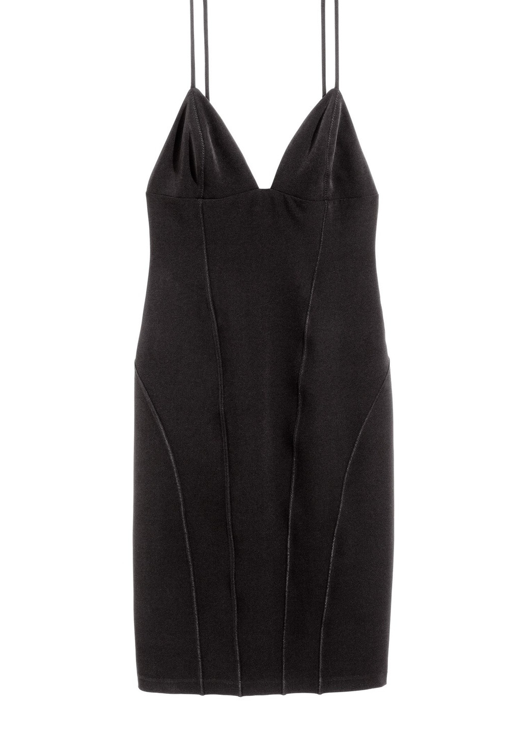 Черное кэжуал платье H&M однотонное