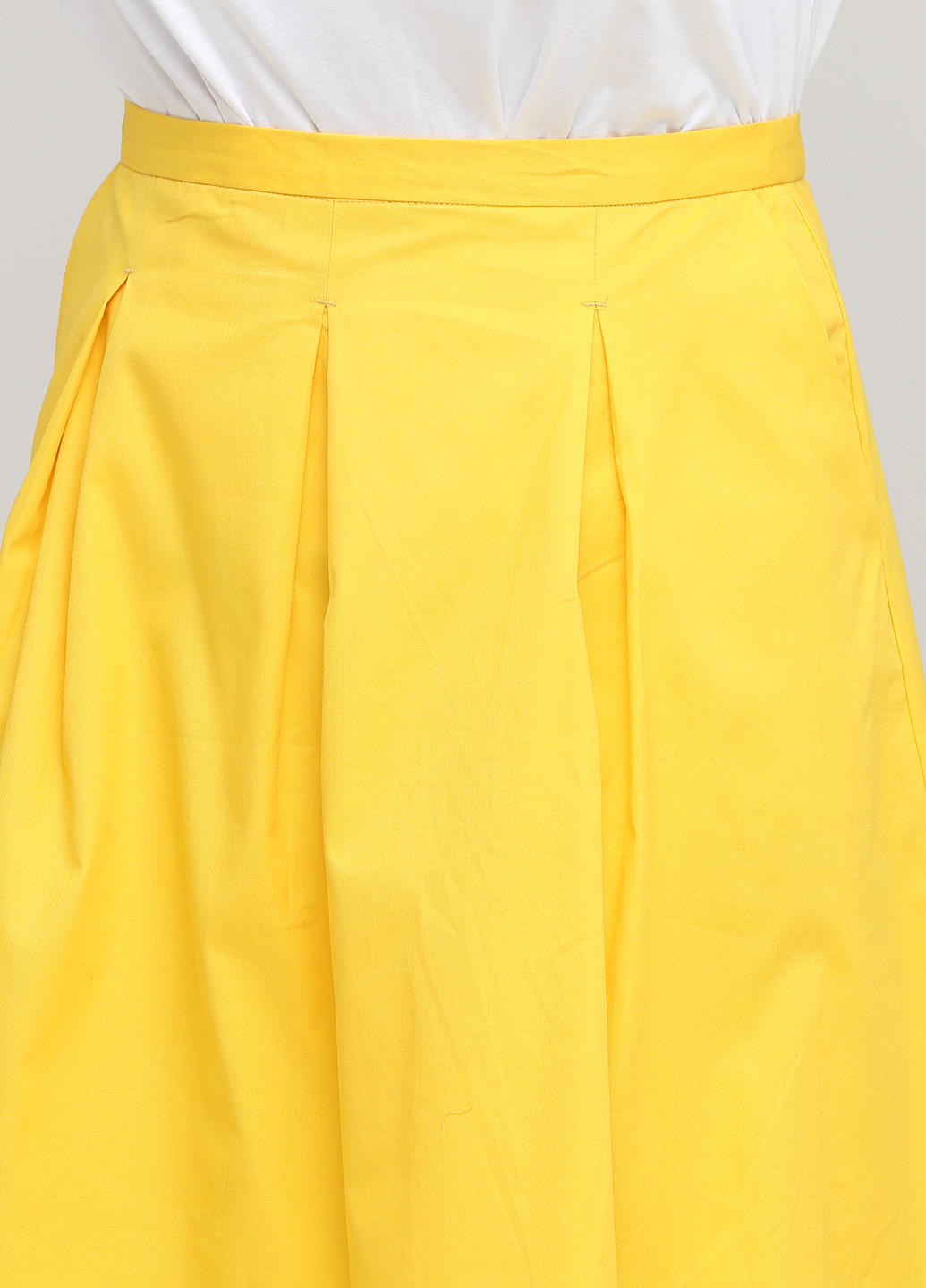 Желтая кэжуал однотонная юбка Heine клешированная