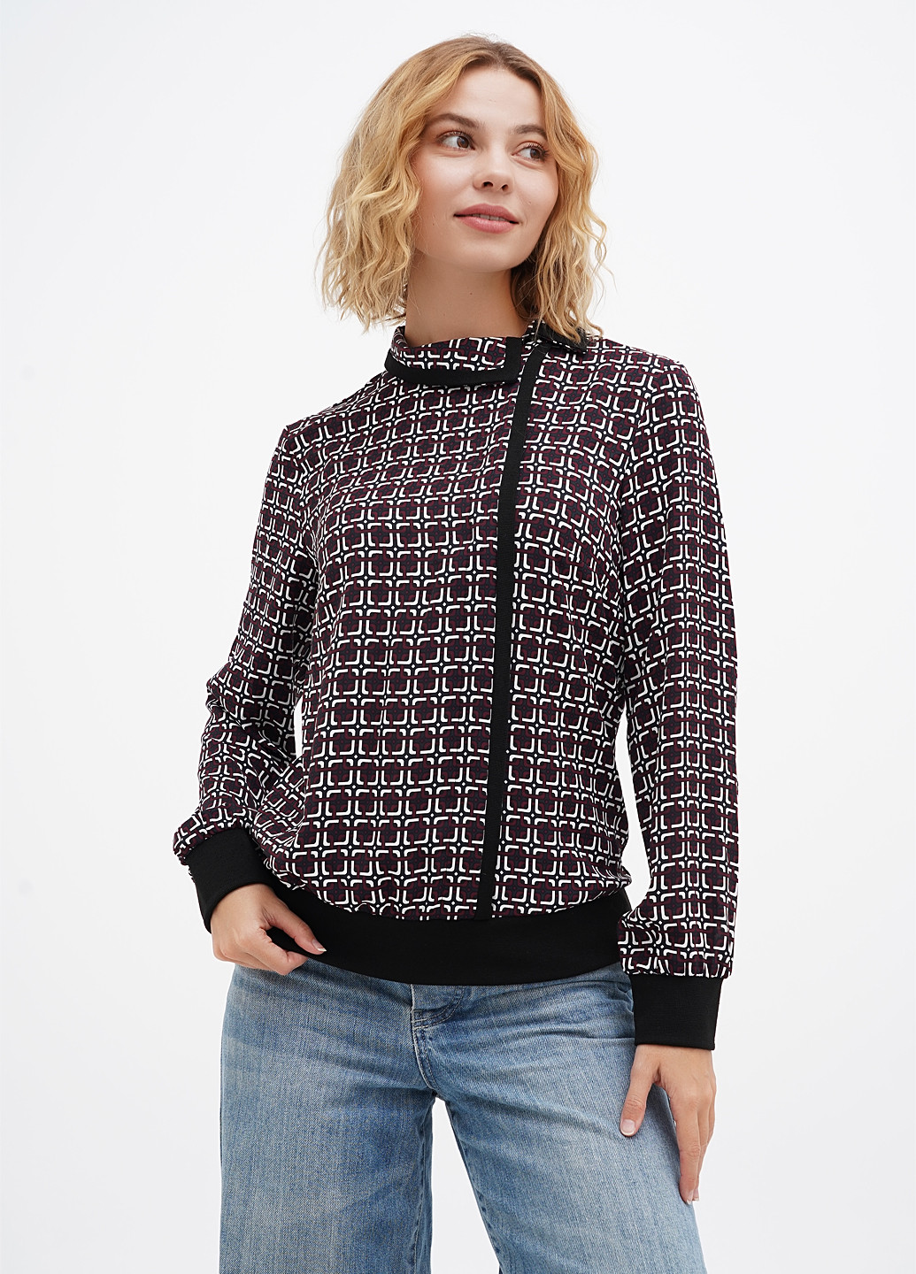 Бордова блуза Sassofono