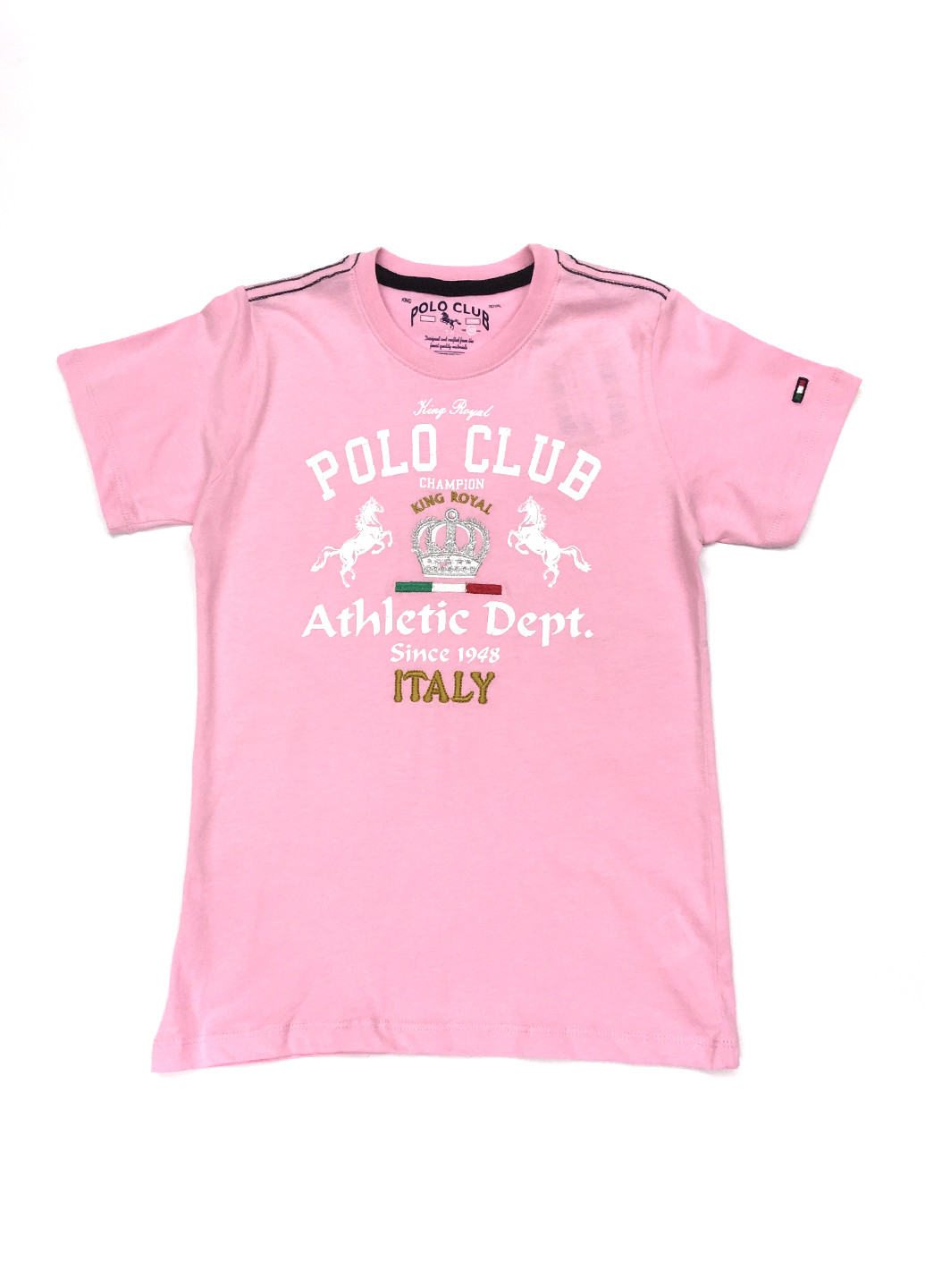 Розовая летняя футболка No Brand