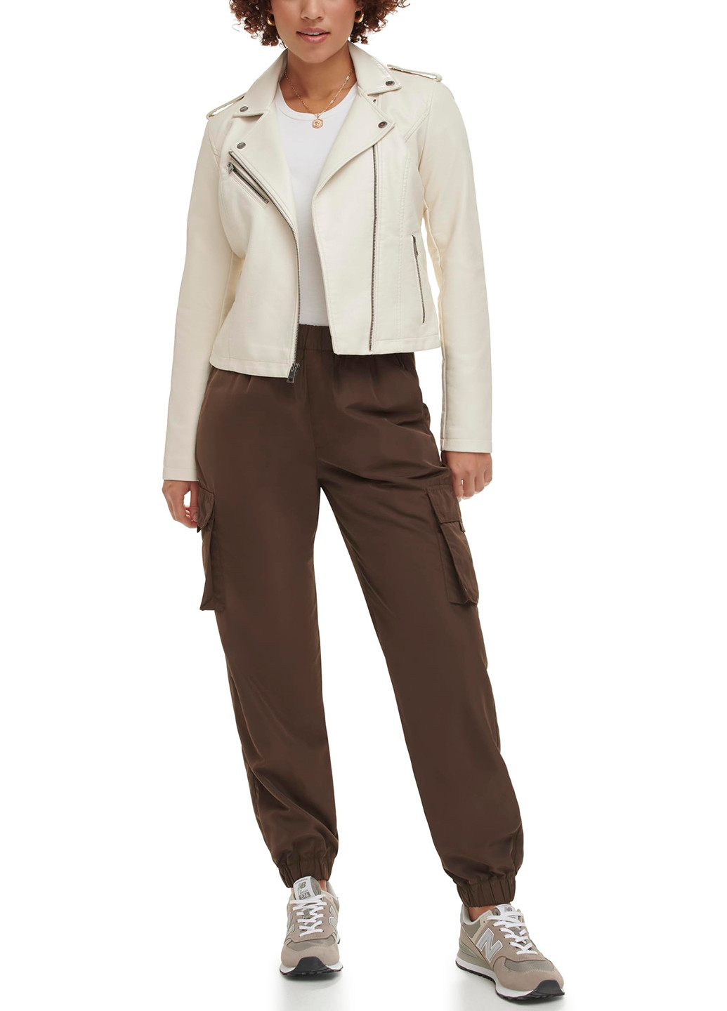 Молочная демисезонная куртка косуха Levi's