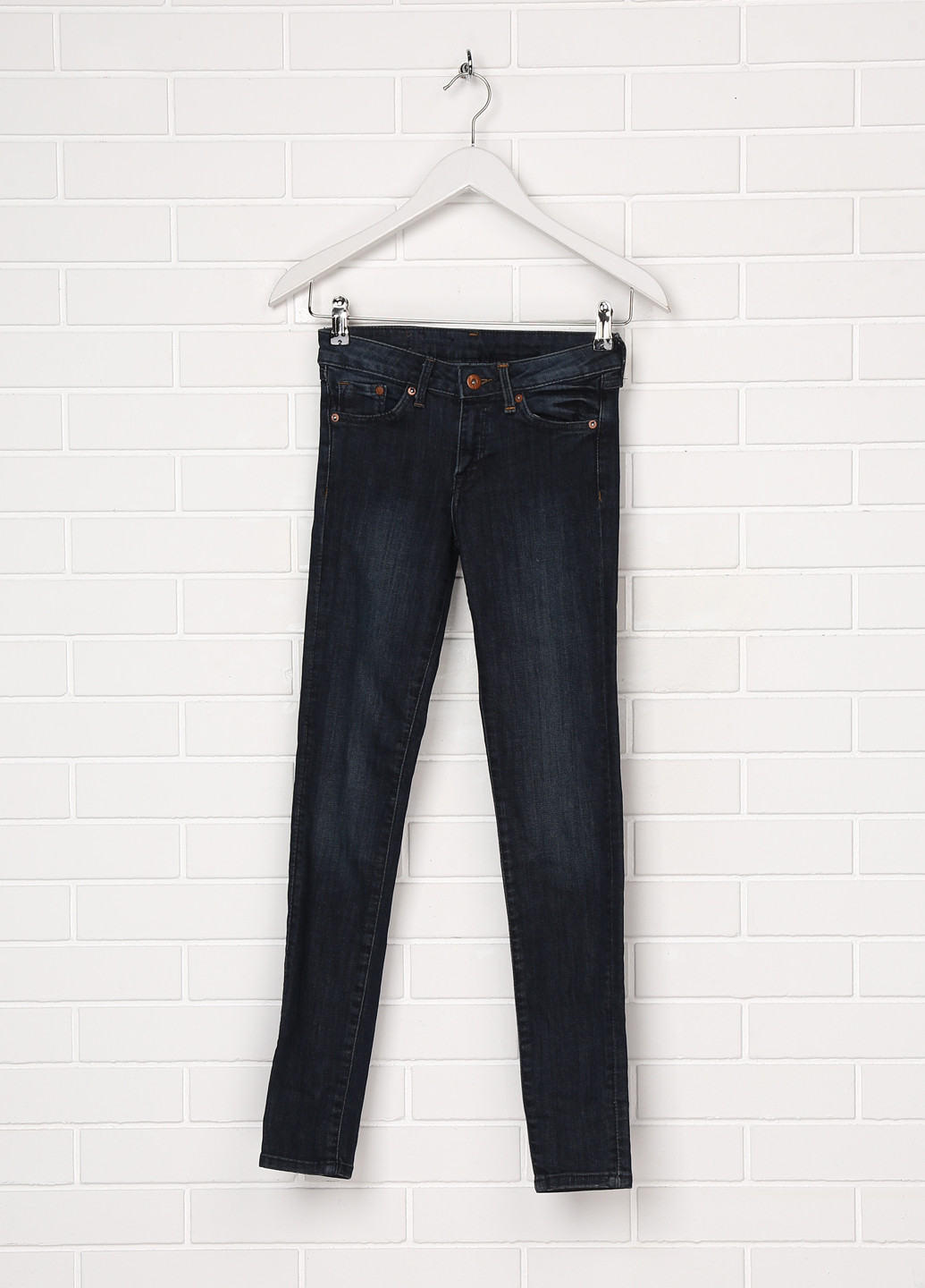 Синие демисезонные скинни джинсы H&M Basic