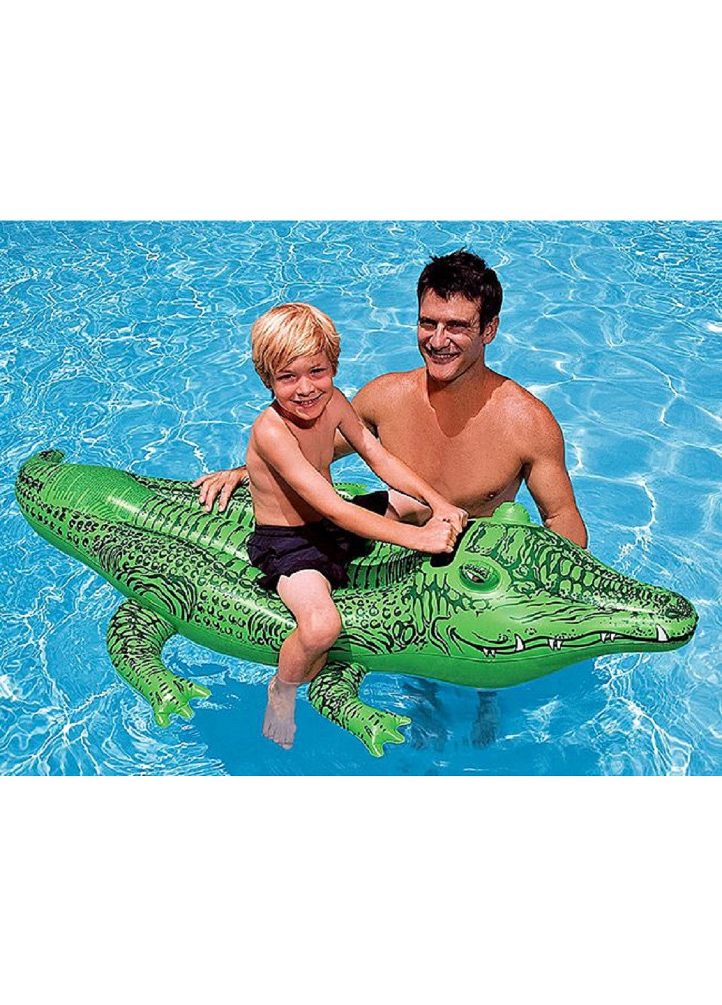 Детский надувной матрас плот плотик Крокодил с ручкой для детей 168х86 см для плавания бассейна (52323-Нов) Unbranded (253315605)