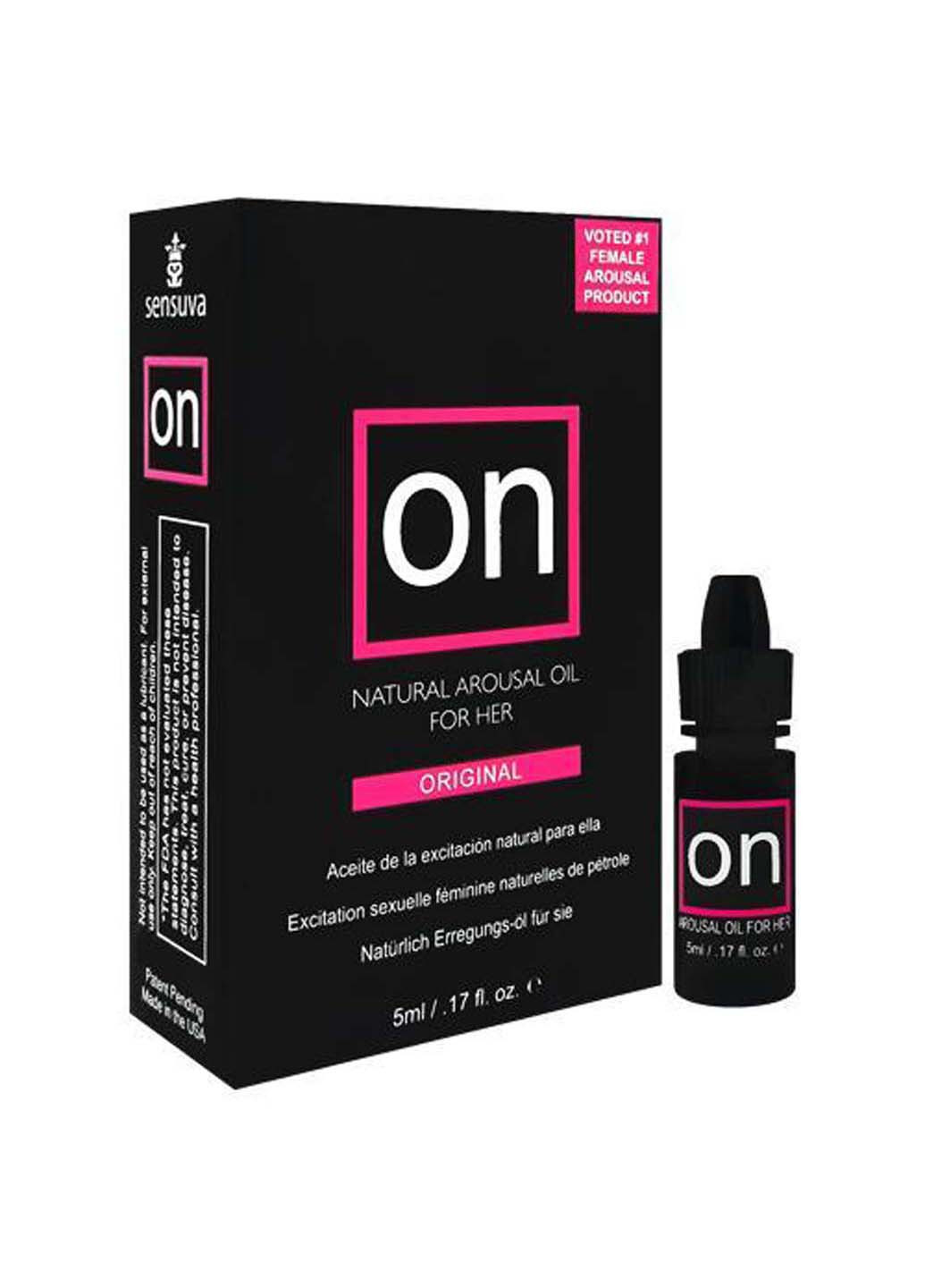 Возбуждающее масло - ON Arousal Oil for Her Original 5 мл Sensuva (256170652)