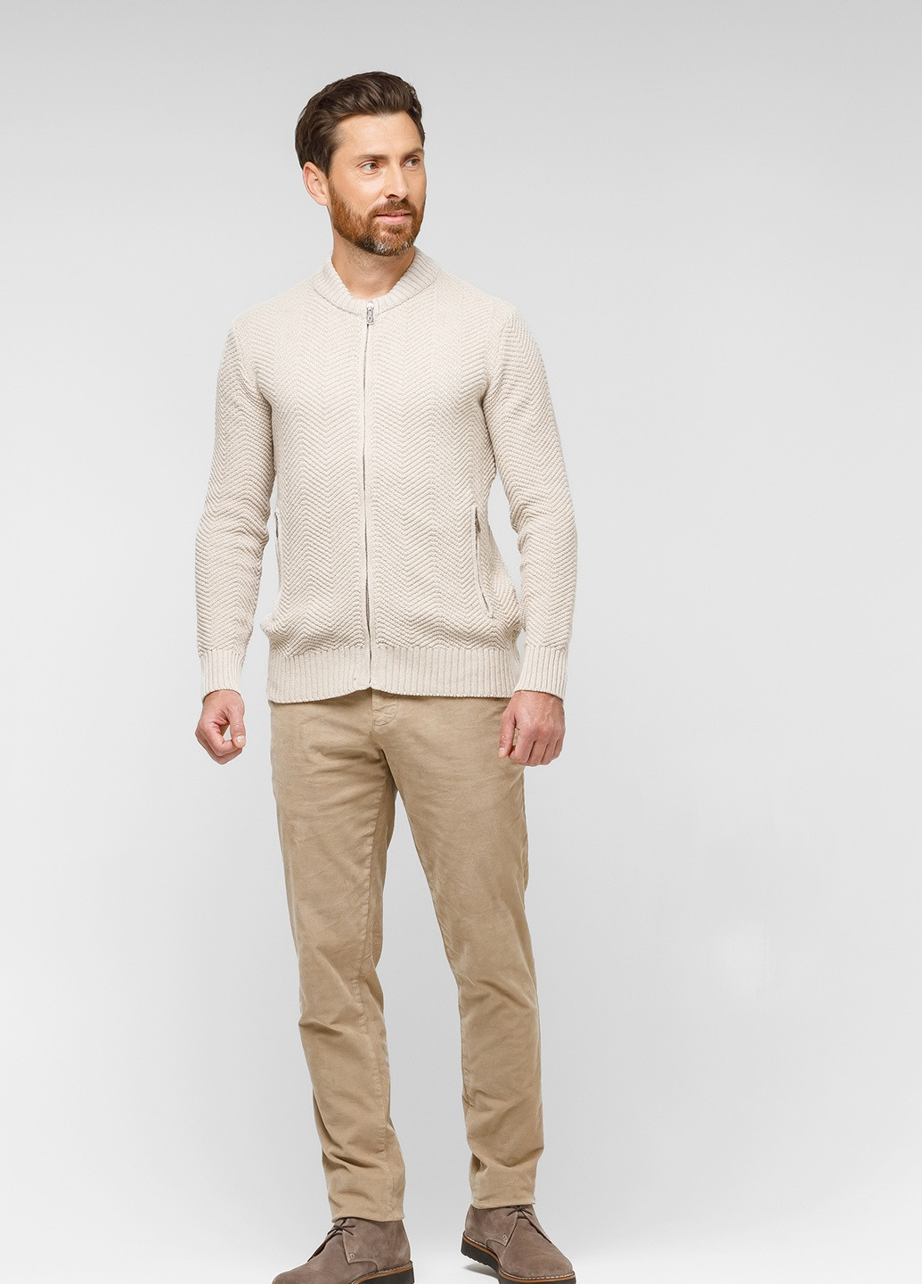 Бежевые кэжуал демисезонные чиносы брюки NAVI