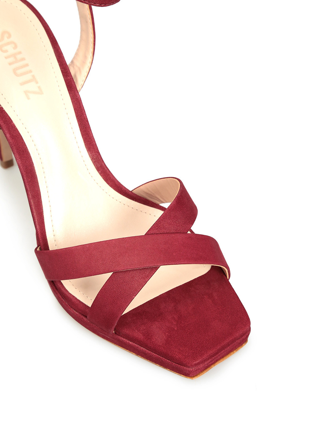 Бордовые босоножки Schutz с ремешком