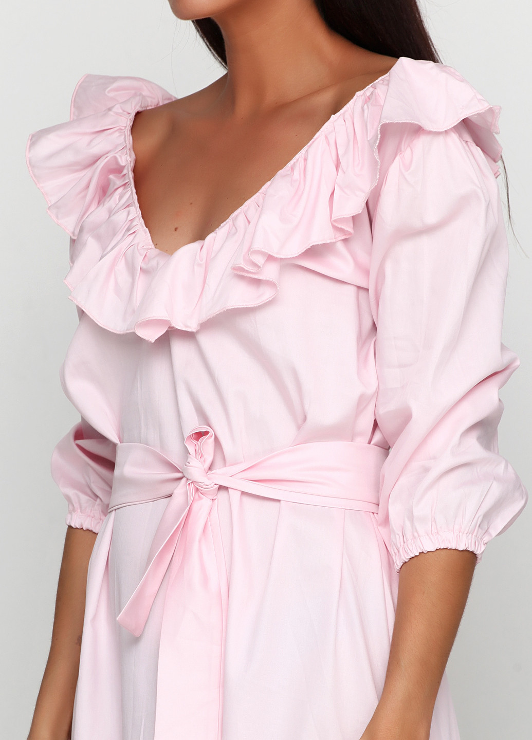 Розовое кэжуал платье Elena Pokalitsina однотонное