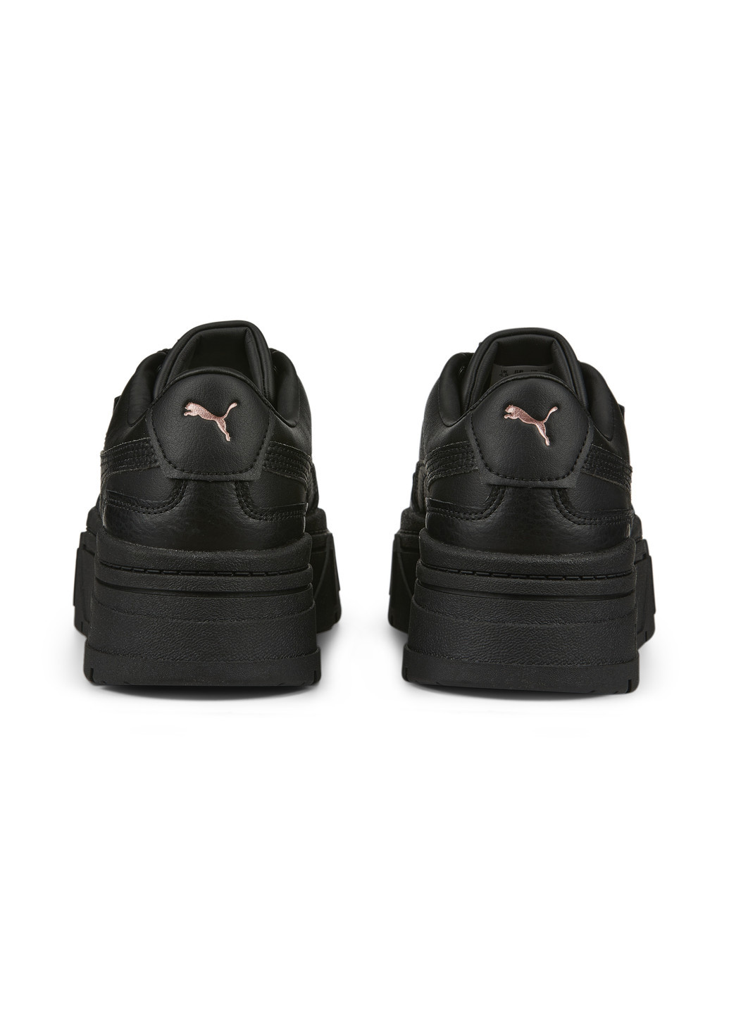 Черные всесезонные кеды mayze stack leather sneakers women Puma