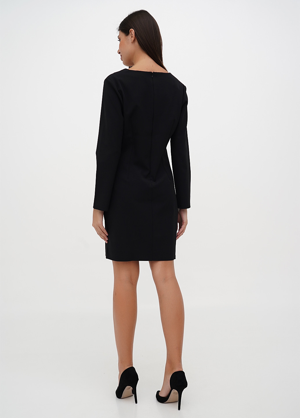 Чорна кежуал сукня футляр Sassofono однотонна