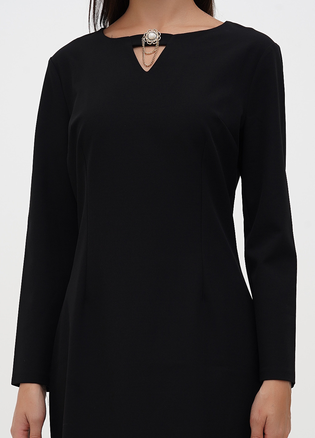 Чорна кежуал сукня футляр Sassofono однотонна