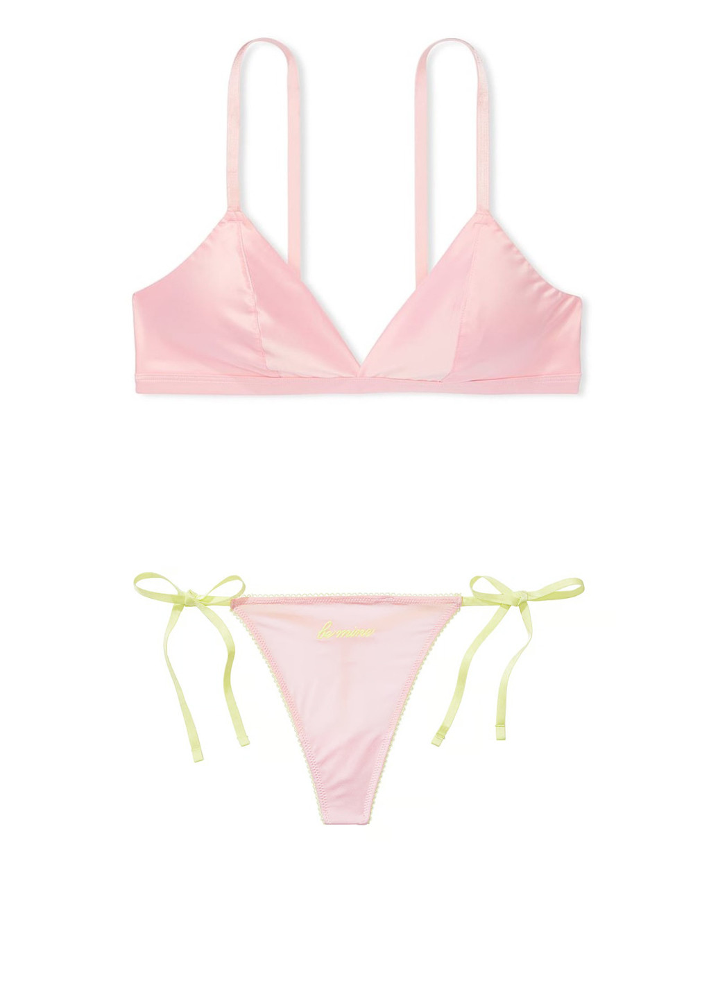 Світло-рожевий демісезонний комплект (ліф, трусики) Victoria's Secret