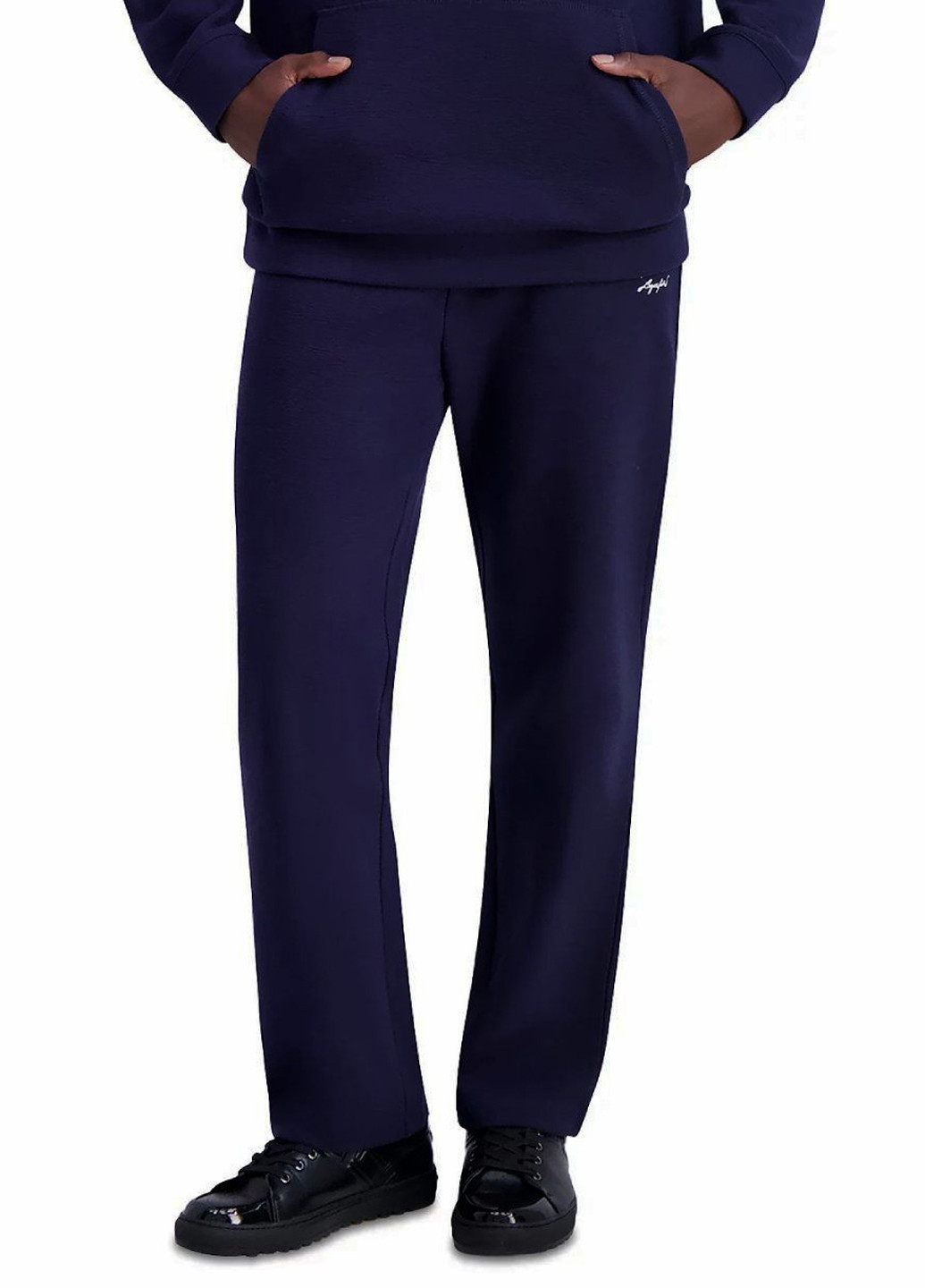 Синие спортивные, кэжуал демисезонные прямые брюки Karl Lagerfeld