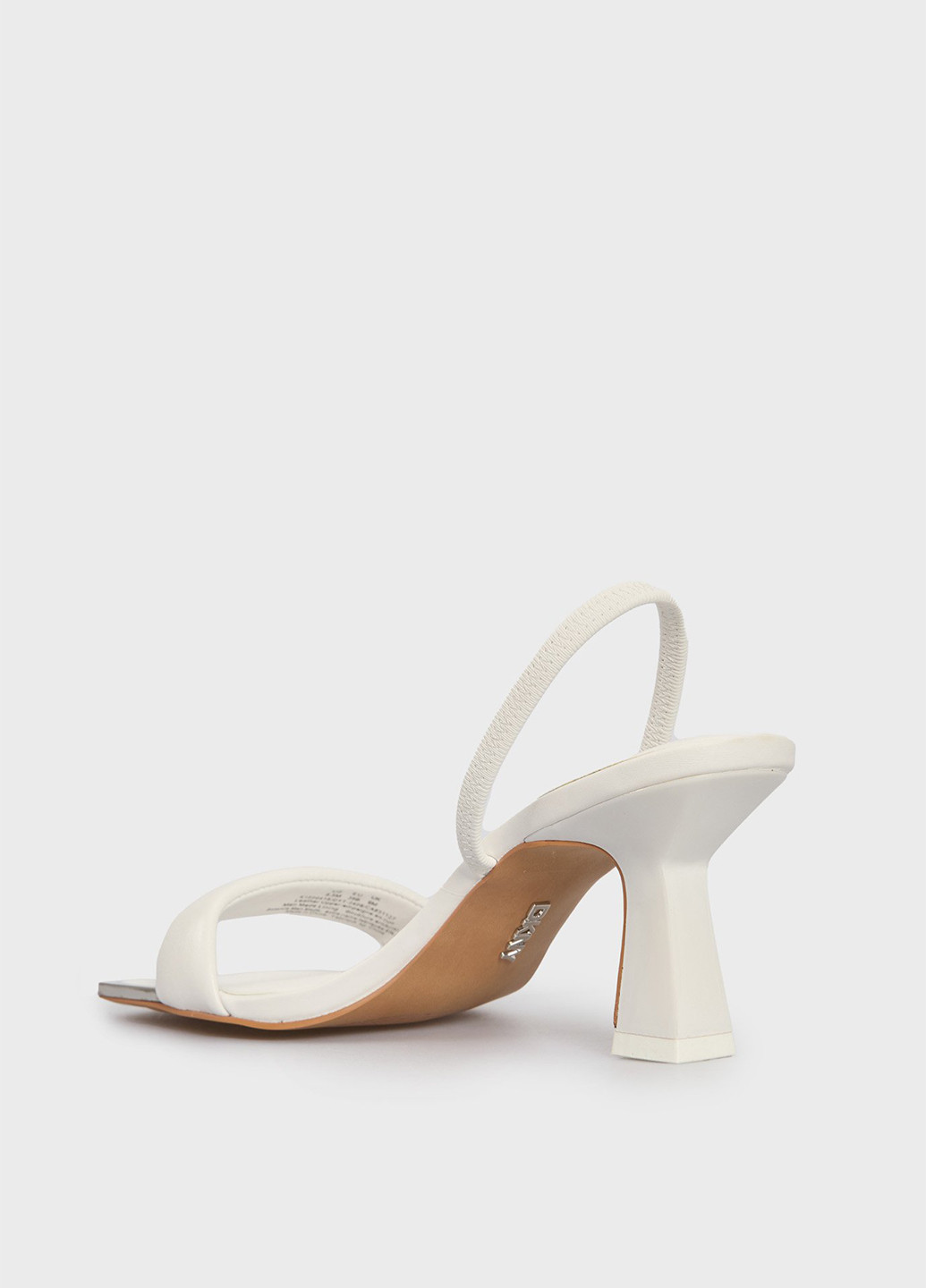 Белые босоножки DKNY без застежки с логотипом