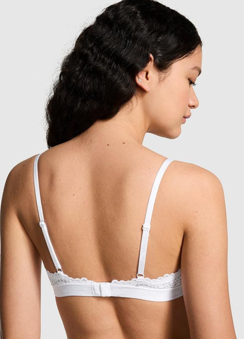 Белый бюстгальтер Victoria's Secret с косточками полиамид