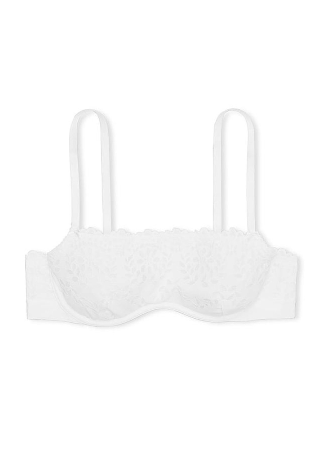 Белый бюстгальтер Victoria's Secret с косточками полиамид