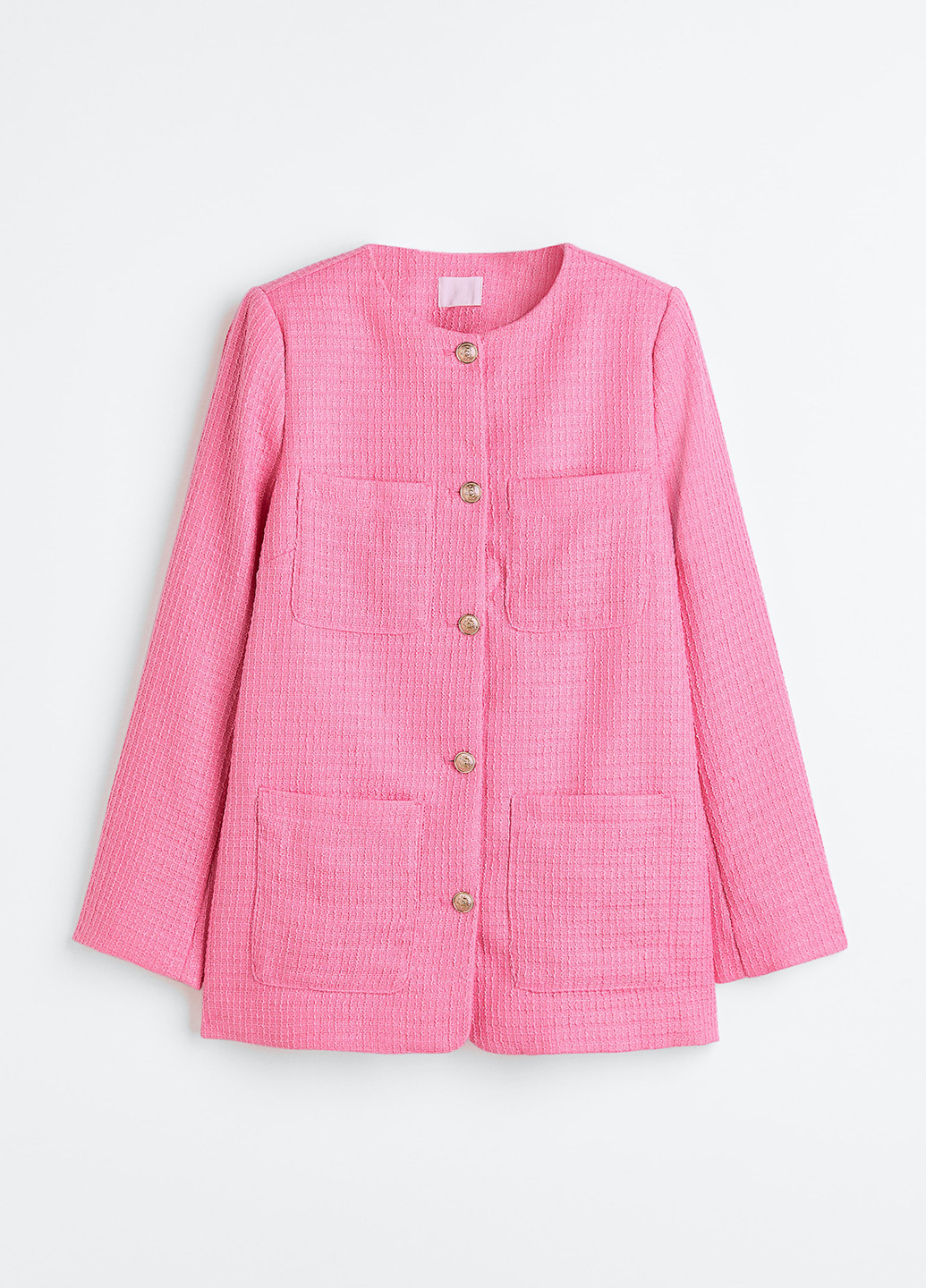 Розовый женский жакет H&M однотонный - демисезонный