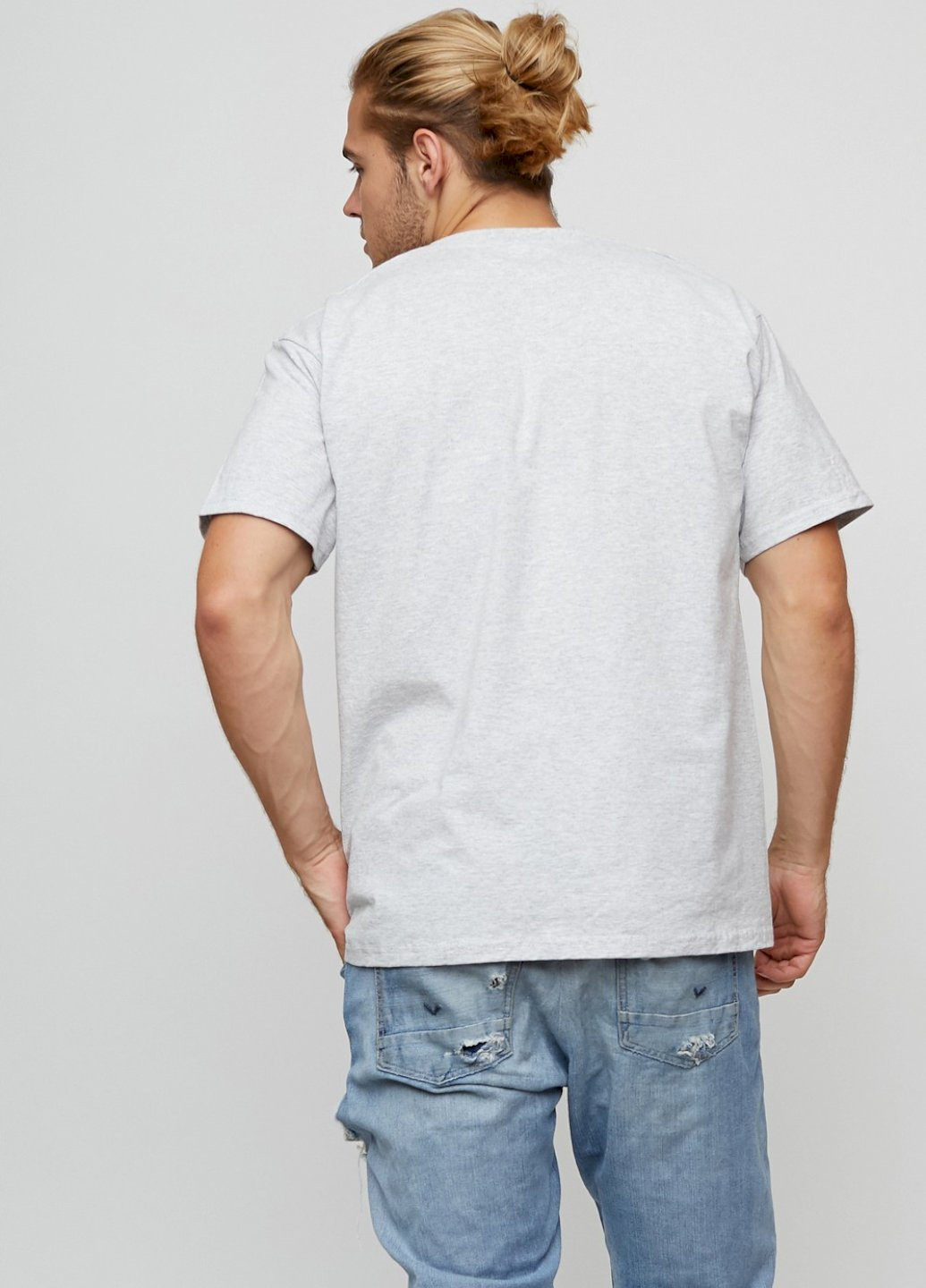 Серая футболка мужская basic YAPPI