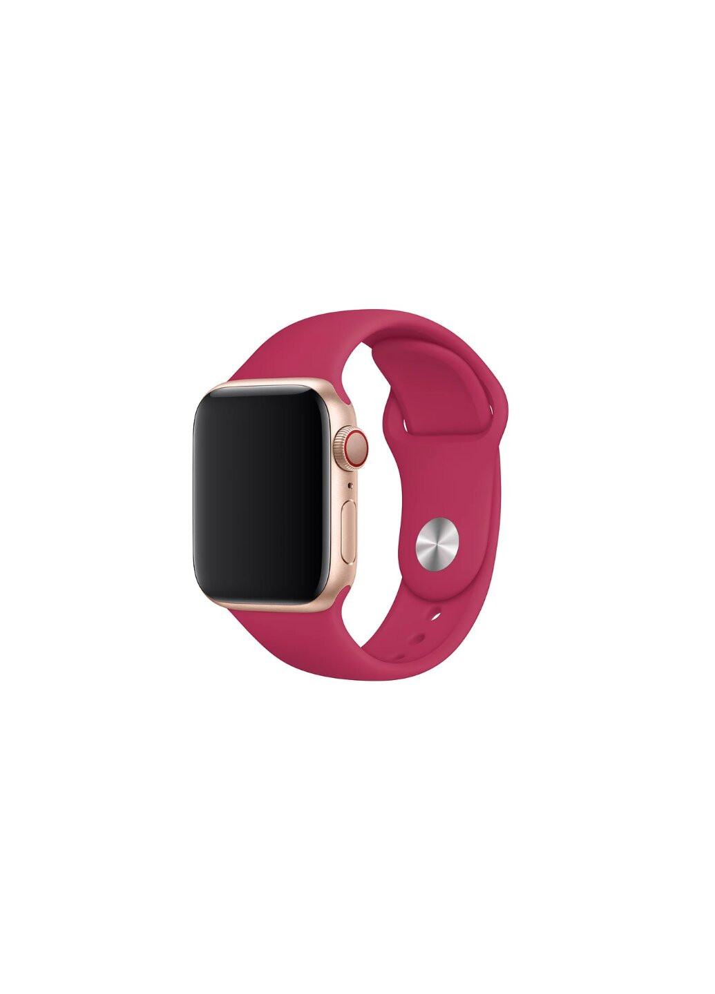 Ремінець Sport Band для Apple Watch 38 / 40mm силіконовий рожевий спортивний size (s) Series6 5 4 3 2 1 Pomegranate ARM (222374863)
