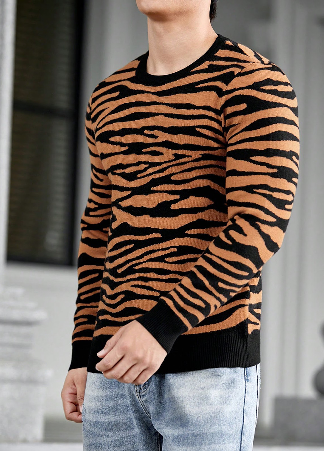 Комбинированный зимний джемпер джемпер SHEIN