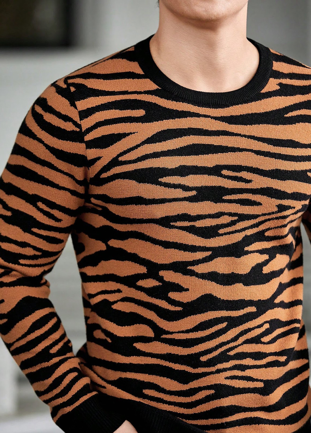 Комбинированный зимний джемпер джемпер SHEIN