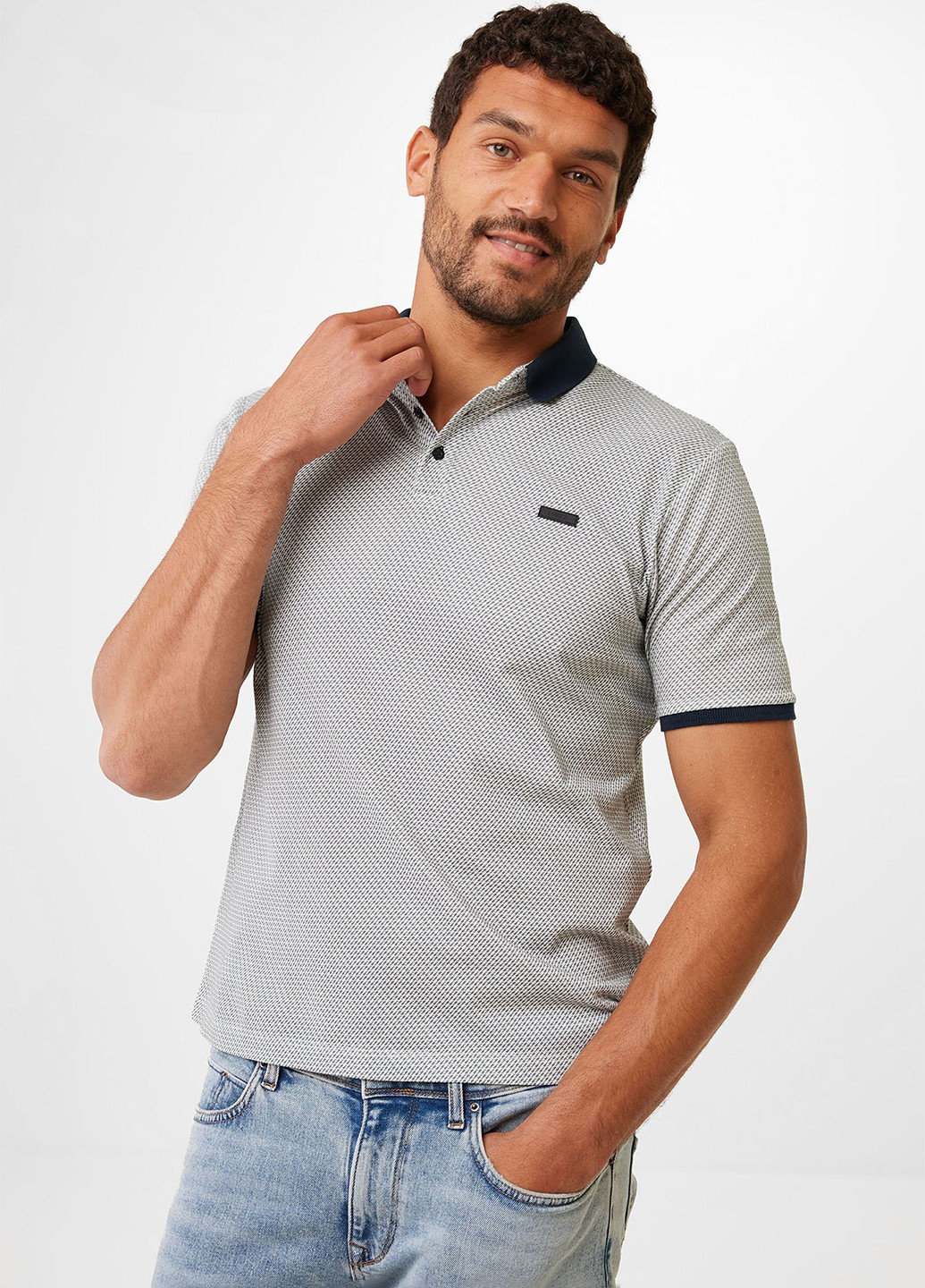 Цветная футболка-поло для мужчин Mexx с геометрическим узором
