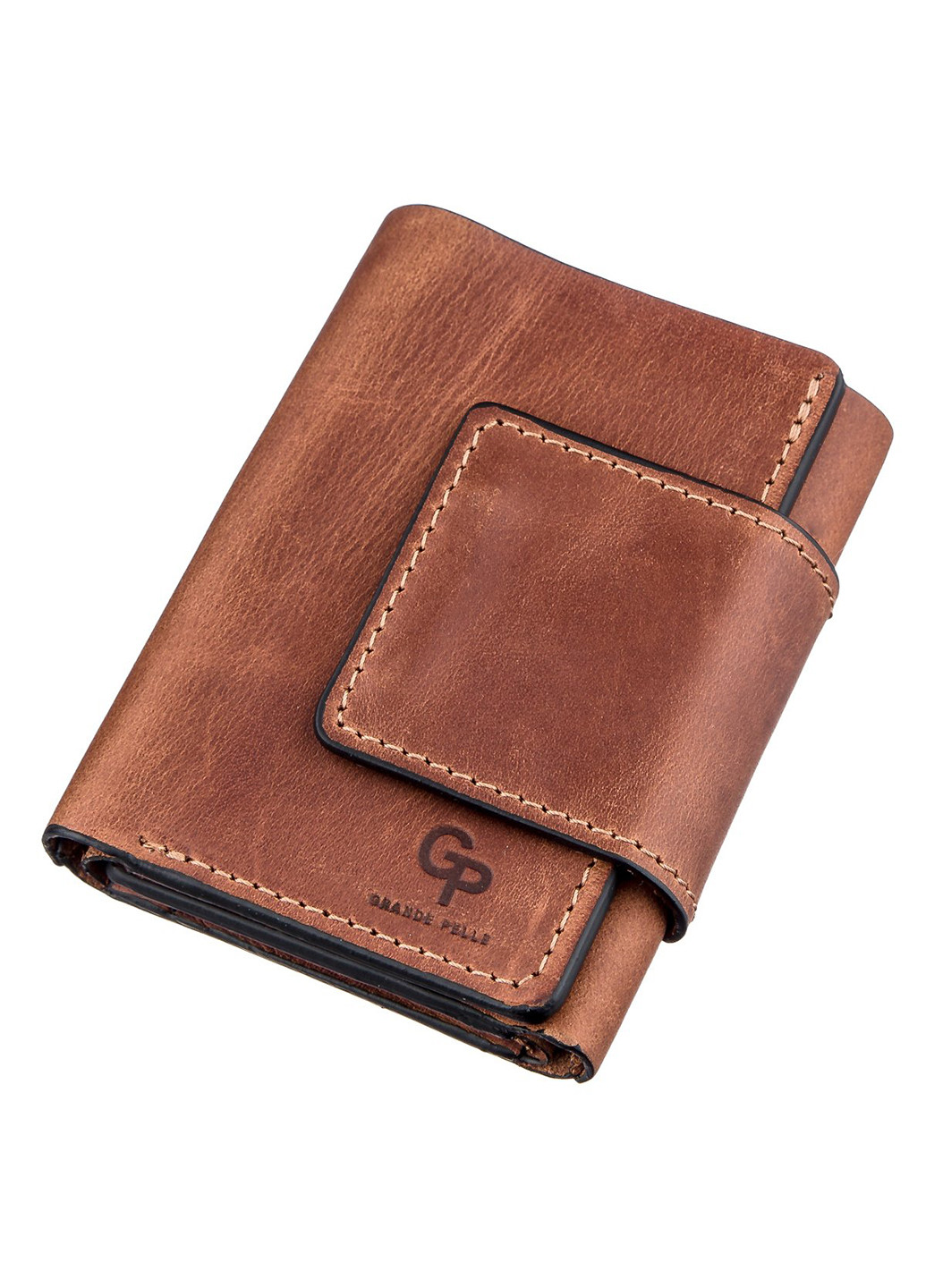Кожаное портмоне 7,5х10х1,5 см Grande Pelle (253174464)