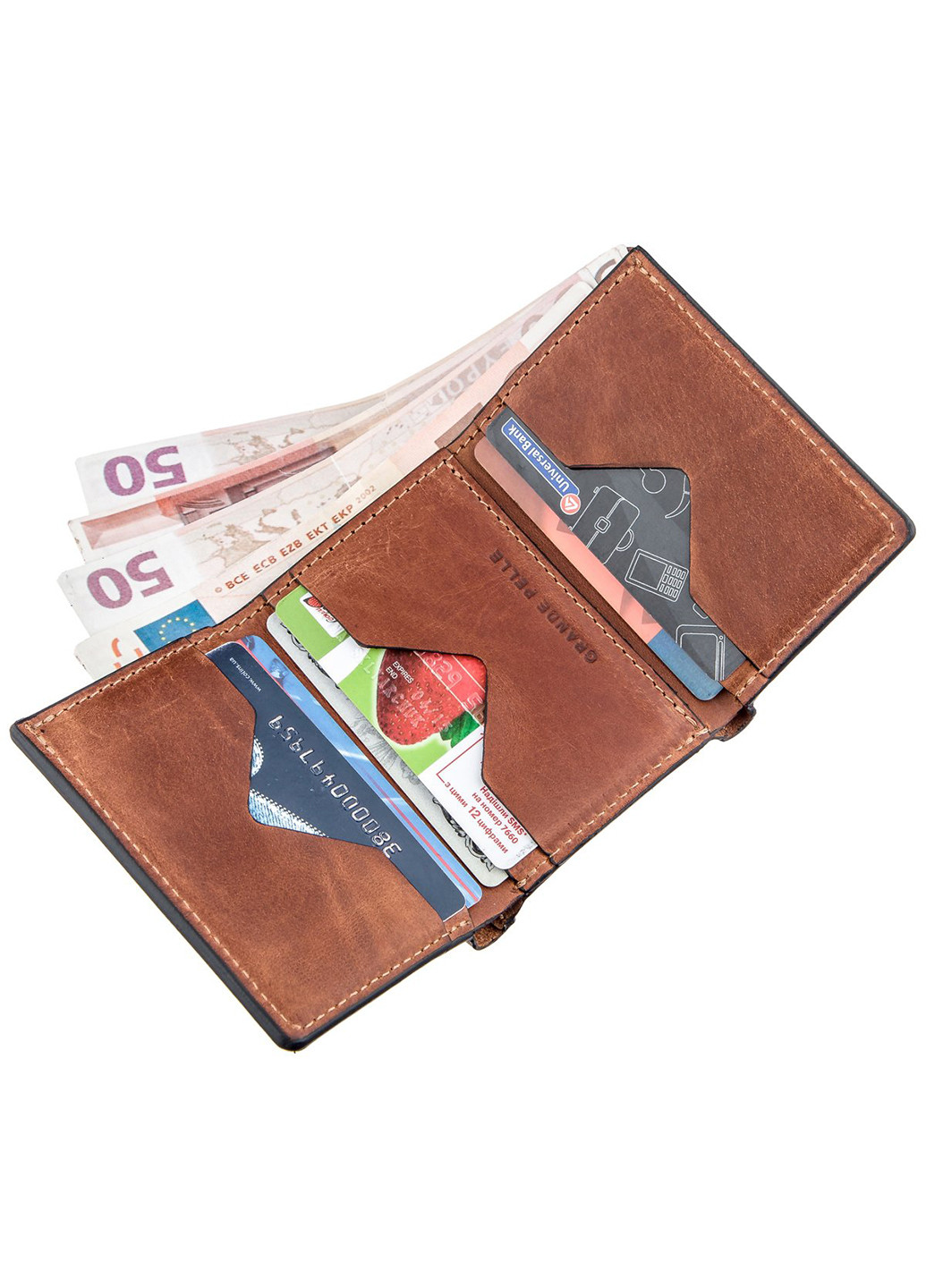 Кожаное портмоне 7,5х10х1,5 см Grande Pelle (253174464)