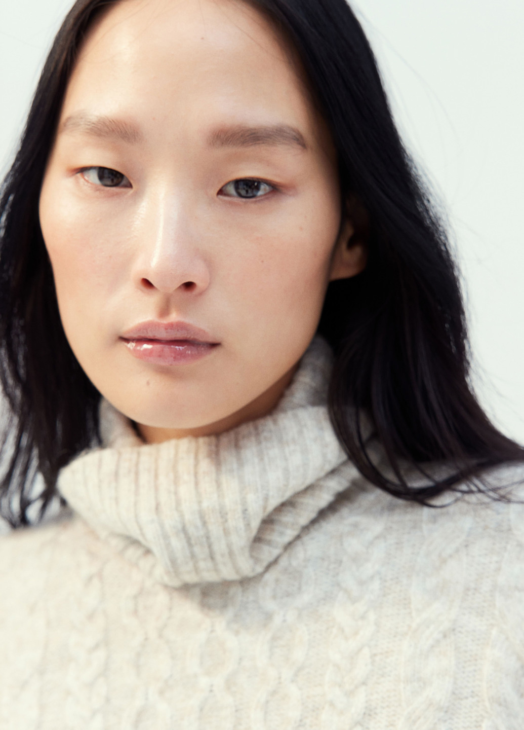 Світло-бежева кежуал платье сукня светр H&M меланжева