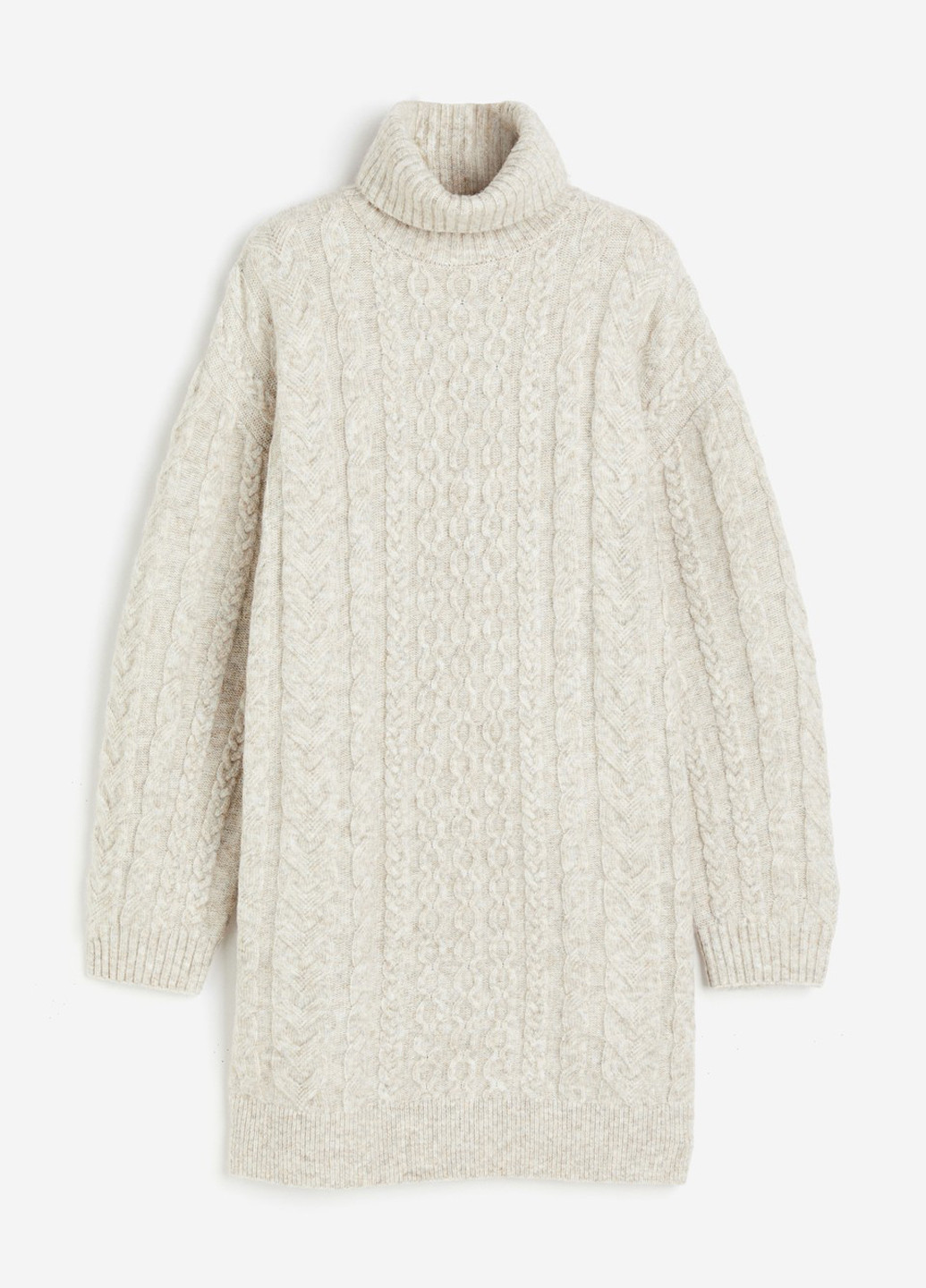 Світло-бежева кежуал платье сукня светр H&M меланжева