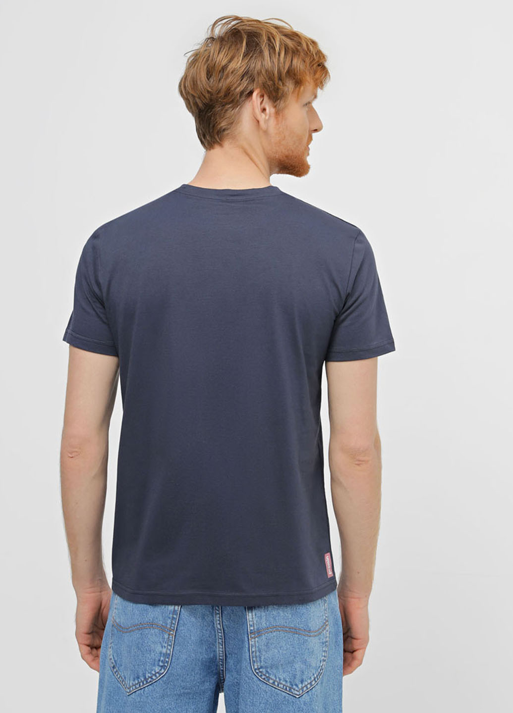 Серо-синяя футболка Promin