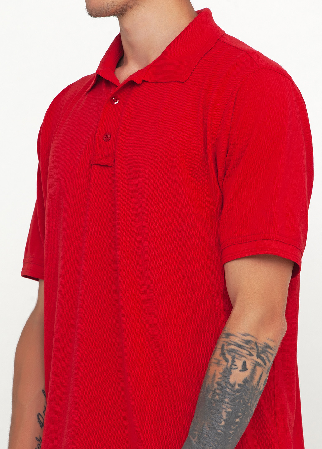 Красная футболка-поло для мужчин Perfection однотонная