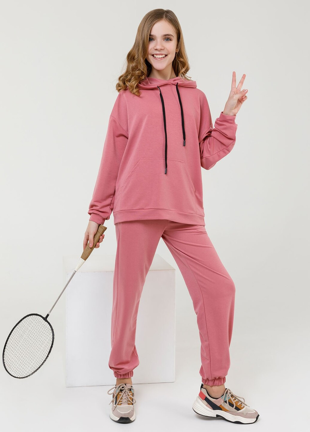 Рожевий демісезонний дитячі спортивні костюми ISSA PLUS