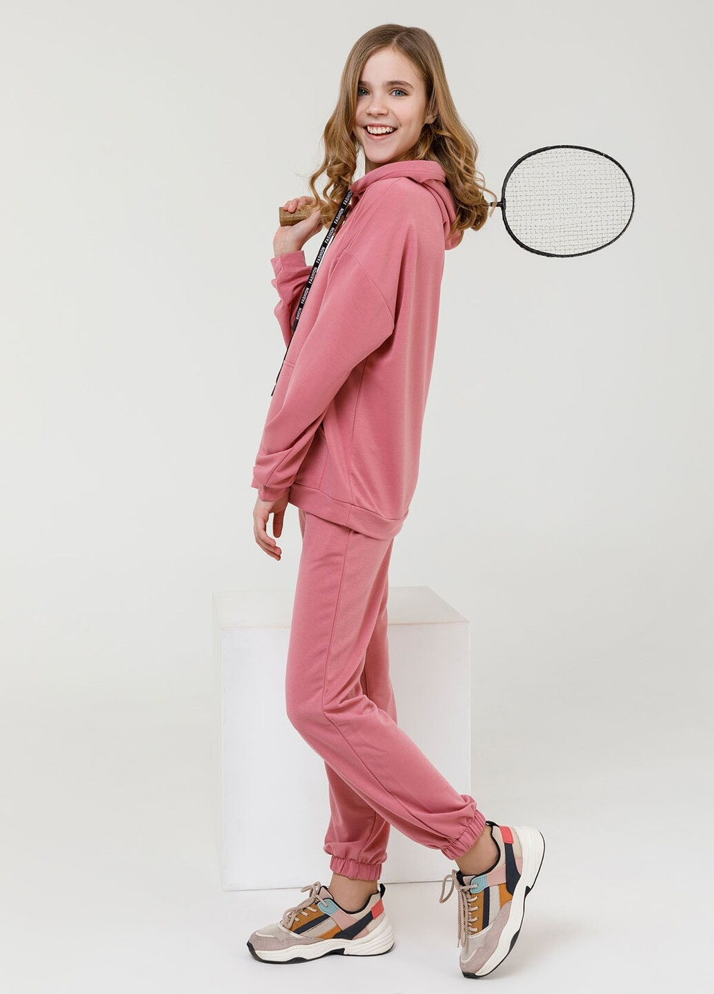 Розовый демисезонный детские спортивные костюмы ISSA PLUS
